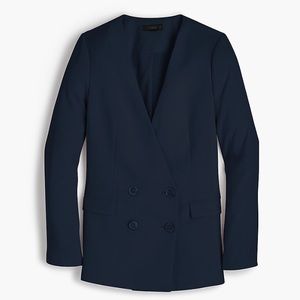J. Crew 4 French Girl Blazer in 365 Crepe Navy
